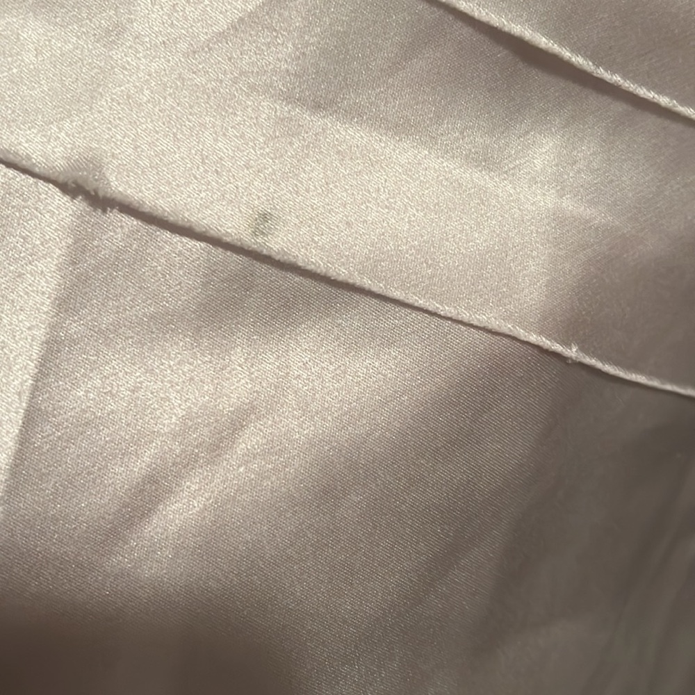 BCBG Max Azria white tiered satin halter dress - Picture 4 of 4